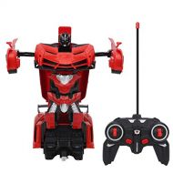 Drfeify 1:18 RC Car Robot Toy,360°Rotating Remote Control Car One-Button Deformation Robot Best Gift for Boys and Girls