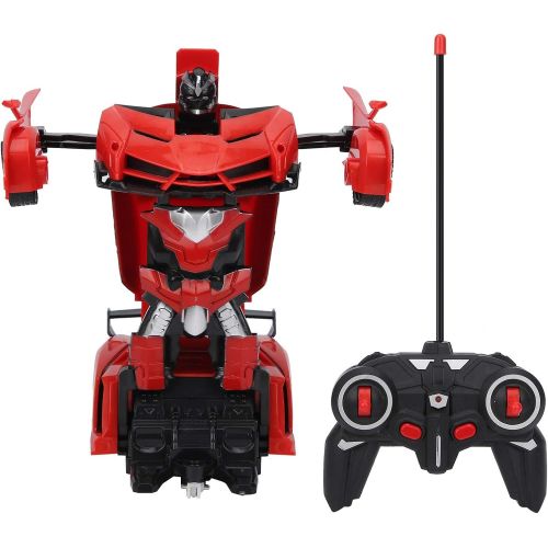  Drfeify 1:18 RC Car Robot Toy,360°Rotating Remote Control Car One-Button Deformation Robot Best Gift for Boys and Girls