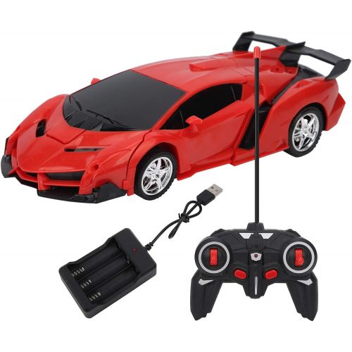  Drfeify 1:18 RC Car Robot Toy,360°Rotating Remote Control Car One-Button Deformation Robot Best Gift for Boys and Girls