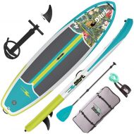 Drift Inflatable Stand Up Paddle Board, SUP with Paddle, Backpack Travel Bag, Pump, Fin, & Coiled Leash