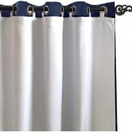 DriftAway Thermal Insulated 100% Darkening, Blackout Curtain Liner for 84-inch Grommet Curtains, Set of 2, Each Liner Size (50x80), Rings Included, White Panel