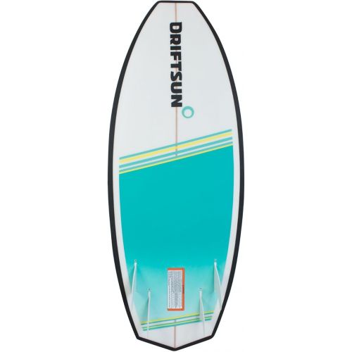  Driftsun Throwdown Wakesurf Board - Length Custom Surf Style Wakesurfer, Quad Fin Set Included 4'8