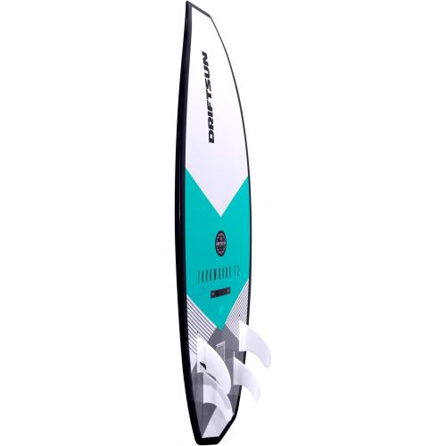  Driftsun Throwdown 2 Wakesurf Board. Custom Surf Style Wake Surfboards for Adults. Adjustable Quad Fin Set Included Wake Surf Board (4'8