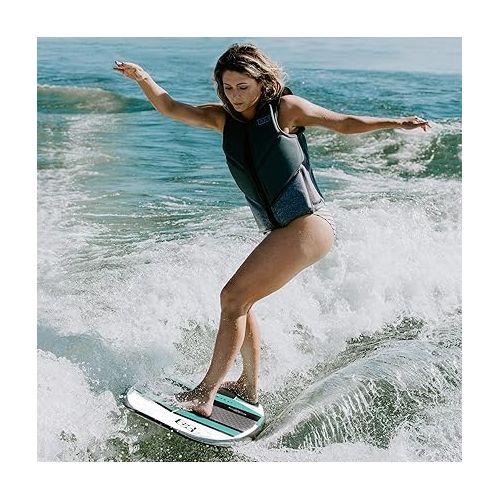 Driftsun Throwdown 2 Wakesurf Board. Custom Surf Style Wake Surfboards for Adults. Adjustable Quad Fin Set Included Wake Surf Board (4'8
