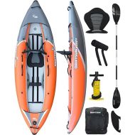 Driftsun Rover Inflatable Kayak - Inflatable White Water Kayak - Inflatable 1 and 2 Person Kayaks for Adults with High Pressure Floor, Padded Seats, Action Cam Mount, Aluminum Paddles, and Pump