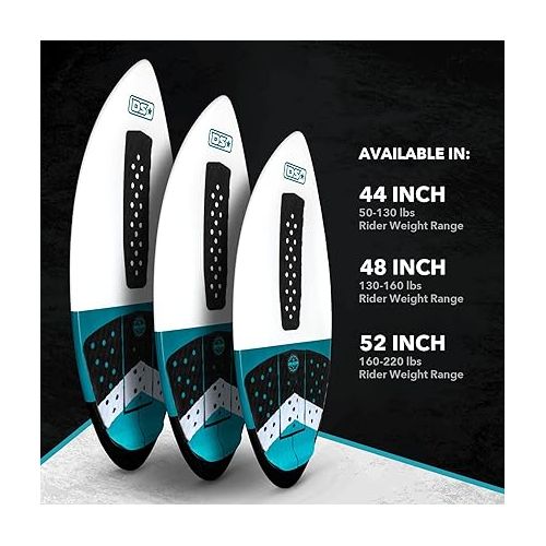 Driftsun Fiberglass Performance Skimboard - Performance Skimboard for Kids and Adults with EVA Traction Pad/ Available in 44, 48, and 52 inch Sizes