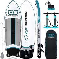 Driftsun Inflatable Paddle Board - 12ft x 45in Extra Wide Stand Up Paddle Boards for Adults, Inflatable Paddleboard, Blow Up SUP Package, Travel Backpack, Paddle, Hand Pump, Ankle Leash, Removable Fin
