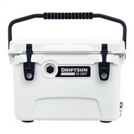 Driftsun 20 Quart Ice Chest, Heavy Duty, High Performance Roto Molded Commercial Grade Insulated Cooler, White
