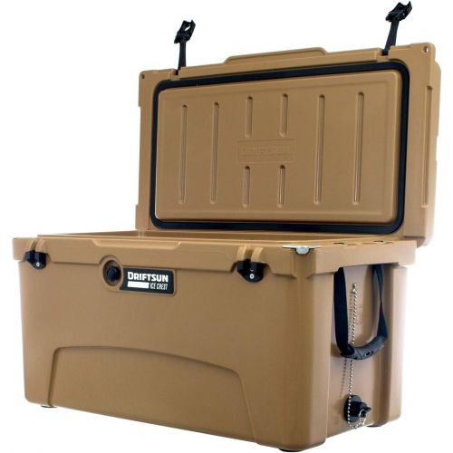  Driftsun 75 Quart Ice Chest, Heavy Duty, High Performance Roto-Molded Commercial Grade Insulated Cooler