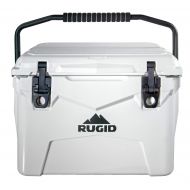 Driftsun Rugid 20 Quart Roto Cooler Ice Chest with Cam Latches and Pressure Release (Snow)