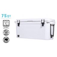 Driftsun BISON COOLERS 75 Quart Large Double Insulated Rotomolded Ice Chest Box with Hard Shell, Lid and Liner | Includes 5 Year Warranty | Made in The USA