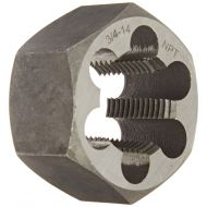 Drill America DWT Carbon Steel Hex Pipe Threading Die, (18-27 - 4-8 NPT), Uncoated (Bright) Finish