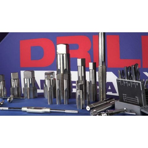  Drill America POU High Speed Steel Tap and Drill Bit Set (#0-80 - 1-12-12, m1.6 - m36, NC, NF), Drill and Tap Set in Plastic Case