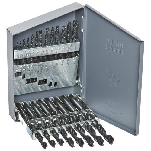  Drill America Dan, High Speed Steel Drill Bit Set (5-115 Piece Set, 116 - 1, 1 - #80, A - Z, 1.00mm - 13.00mm), Black Oxide Finish, Round Shank, Spiral Flute