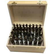 Drill America DWD833SD-CO-WOOD Cobalt Recuded Shank Drill Bit Set in Wood Case, 12-1 x 64ths, 33 Pieces