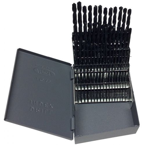  Drill America DASP, High Speed Steel Split Point Drill Bit Set (13-115 Piece Set, 116-12, 1 - #60, A - Z), Black Oxide Finish, Jobber Length, Round Shank, Spiral Flute