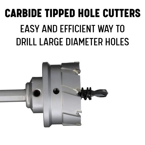  Drill America CTH3375 Carbide-Tipped CTH 3-38 Carbide Tipped Hole Cutter, 1 Depth of Cut