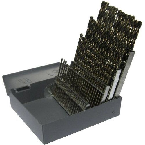  Drill America KFD, Killer Force High Speed Steel Drill Bit Set (8 - 115 Piece Set, 116 - 1, #1 - #52, A - Z, 1.00mm - 13.00mm), Split Point, Heavy Duty, Black and Gold Finish, Rou