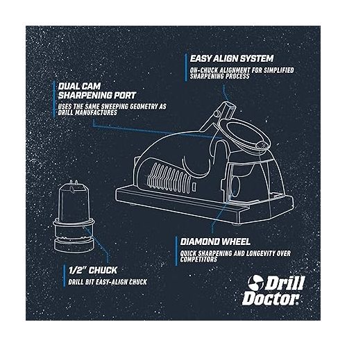  Drill Doctor DD350X Drill Bit Sharpener