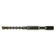 Drillco 1830 Series Carbide Tip Masonry Drill Bit, Uncoated (Bright) Finish, Spline Drive Shank, Spiral Flute