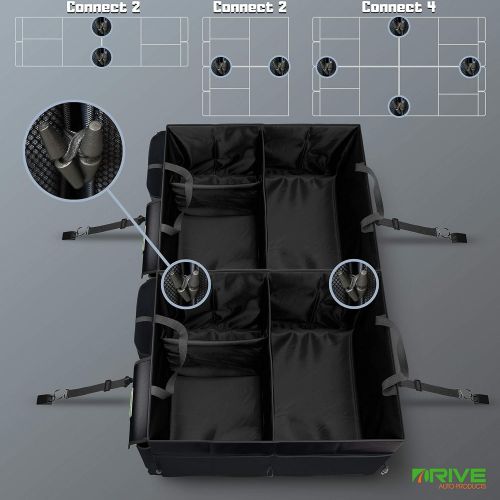  [아마존 핫딜] [아마존핫딜]Drive Auto Products Car Trunk Organizer Storage with Straps, Black, 2-Pack