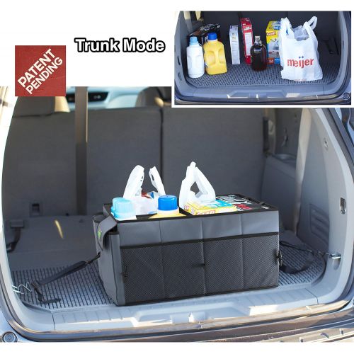  [아마존핫딜][아마존 핫딜] Amazon Drive Auto Products Car Trunk Storage Organizer - Collapsible Multi-Compartment - Adjustable Securing Straps