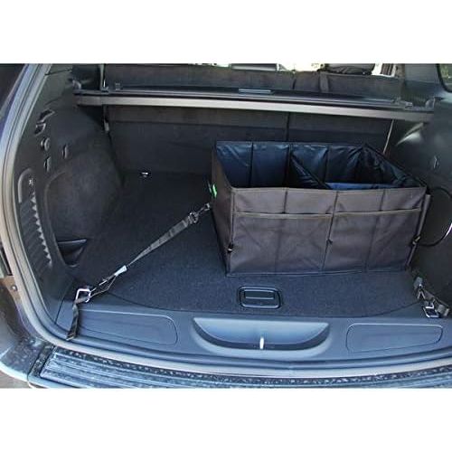  Drive Auto Products Car Cargo Trunk Organizer, Folding Compartments Are Easily Expandable To Suit Any In-vehicle Organization Needs, Secure Tie-down Strap System, Made Of Durable O