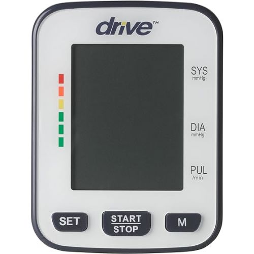  Drive Medical Automatic Deluxe Blood Pressure Monitor, White, Wrist