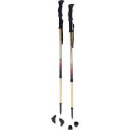 Drive Medical Summit Walking Poles, Adjustable Nordic Walking Poles for Women, Men, Seniors, Trekking Poles, Walking Stick Set with Ergonomic Handles and Two Types of Tips, Mountain Print