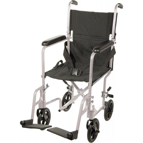  Drive Medical Aluminum Transport Chair, 19, Blue