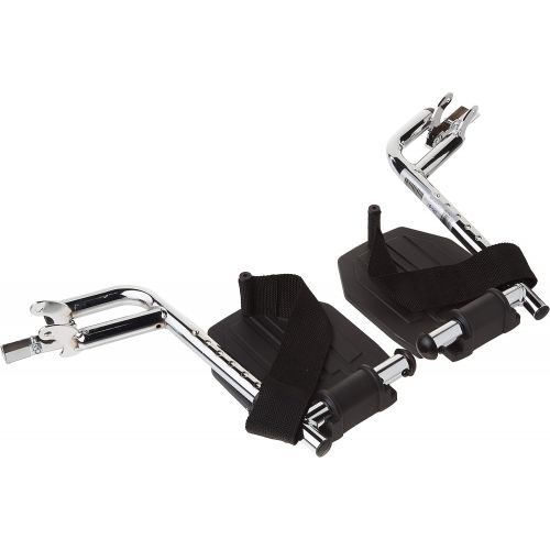  Drive Medical Swing Away Footrests with Aluminum Footplates, Black
