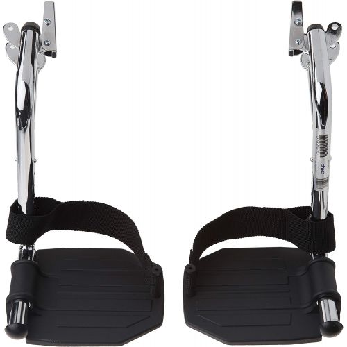  Drive Medical Swing Away Footrests with Aluminum Footplates, Black