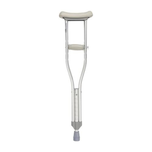  Drive Medical Aluminum Crutch with Comfortable Underarm Pad and Handgrip, Gray, Pediatric