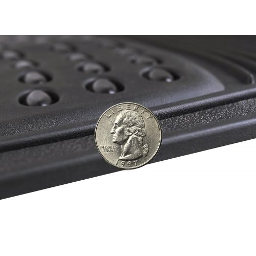  DriveComforts PIC AUTO Universal Rubber Floor Mats for Car, SUV, Van & Trucks (3-piece, black)