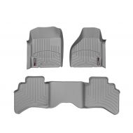 Driver WeatherTech Custom Fit FloorLiner for Dodge Ram Truck 1500/2500/3500-1st & 2nd Row (Grey)