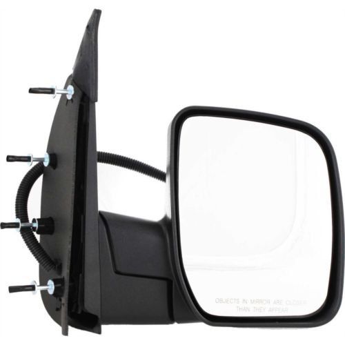  Drivers Make Auto Parts Manufacturing - Right Side Rear View Mirror For Ford Econoline Van 07-08, Power, Non-heated, Manual Folding Passenger Side Exterior Mirror, Black Textured W/O Puddl