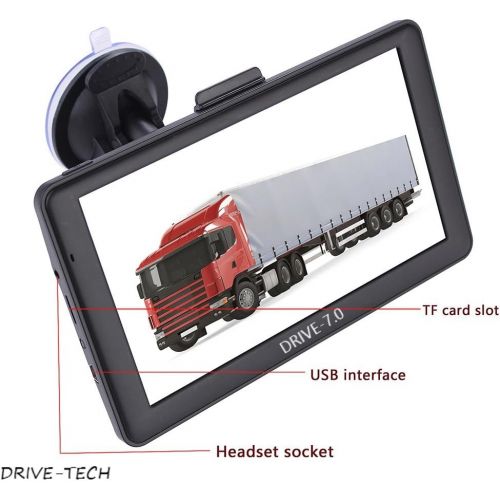  [아마존베스트]Drive-tech 7 inch 12V / 24V TRUCK Lorry BUS / TAXI Europe GPS Trucker Navigation System