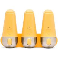 [아마존베스트]Drizzle drizzle 3-Chamber Soap & Shampoo Shower Dispenser, Wall Mounted with Stainless Steel (Yellow)