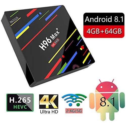  Drizzle TV Box Android 8.1 4GB+64GB Ultra HD 4K 3D Quad Core WiFi Bluetooth Wireless Keyboard 3.0 USB Media Player H96 Max+