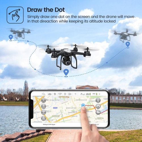  [아마존 핫딜]  [아마존핫딜]Potensic T18 GPS Camera Drone, FPV RC Quadcotper with 1080P HD Camera Live Video, GPS Auto Return Home, Altitude Hold, Follow Me, 2 Batteries and Aluminum Carrying Case