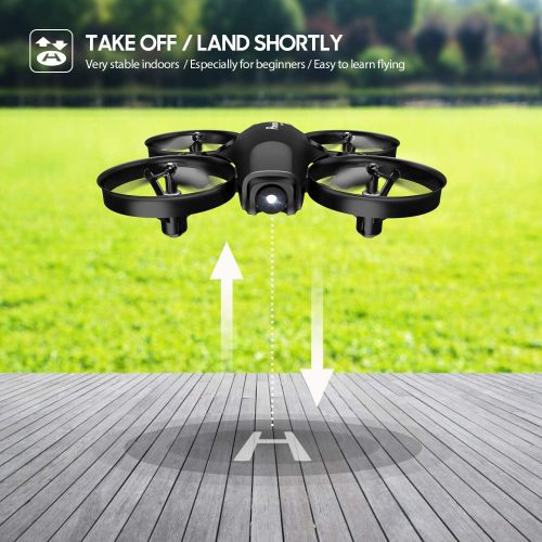  [아마존 핫딜]  [아마존핫딜]Drone for Kids,RC Mini Quadcopter Toy, Potensic A30,One Key Take-Off or Landing, Altitude Hold,Auto Hovering,Headless Mode,Boy Kids Toy, Detachable Battery (Black)