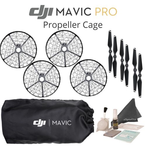  EDigitalUSA DJI Propeller Cage for Mavic Pro Quadcopter, CP.PT.000592, with 3 Sets of DJI 7228 Propellers (Required During Use) with DJI Soft Bag  Mavic Pro Sleeve and more...