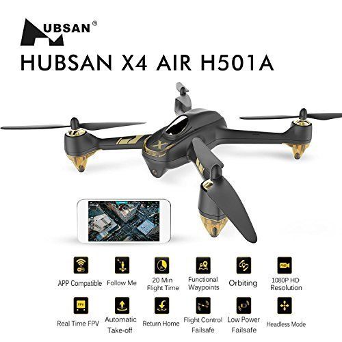  HUBSAN Hubsan H501A X4 Brushless WIFI Drone GPS and App Compatible 6 Axis Gyro 1080P HD Camera RTF Quadcopter