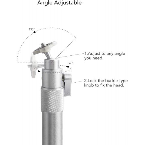  Drsn Universal Extending Projector Ceiling Mount Hanger 360°Rotatable Head with Extendable Length 13.8 Inch to 23.6 Inch / 11 lbs Load Mounting Bracket