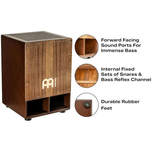  Meinl Percussion Jumbo Bass Subwoofer Cajon with Internal Snares-NOT Made in China-Walnut Playing Surface, 2-Year Warranty, (SUBCAJ5WN)