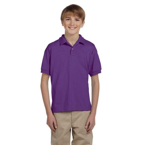  Dryblend Boys ft Purple Jersey Polo Shirt by Gildan