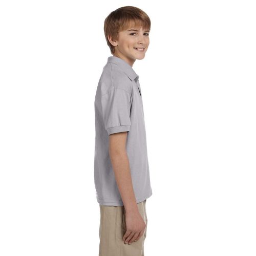  Dryblend Boys Grey Jersey Polo Sport Shirt by Gildan