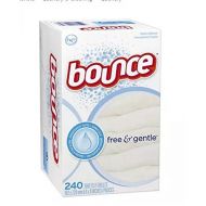 Bounce Fabric Softener Dryer Sheets Free & Gentle Unscented 240.0ea (pack of 2)