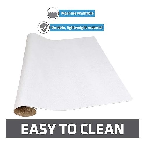  Drymate XL Dish Drying Mat, Oversized (19”x24”), Low-Profile, Super Absorbent, Quick Dry Fabric, Waterproof & Slip-Resistant, for Kitchen Counter, Trimmable, Easy to Clean (USA Made)(White)