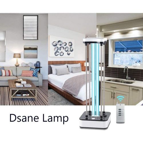  Dsane Area-with Ozone Lamp 110V 36W Light with 15s Delay Time Remote Controller Improve Home Light for Living (Black-White, Universal)